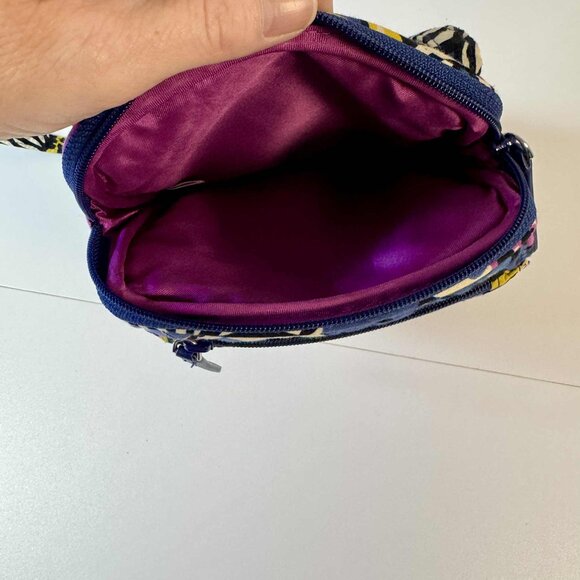 VERA BRADLEY African Violet Floral/Leopard Print Quilted Crossbody Bag - Picture 7 of 10